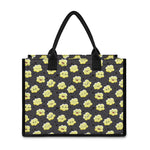 Cute Popcorn Pattern Print Canvas Tote Bag
