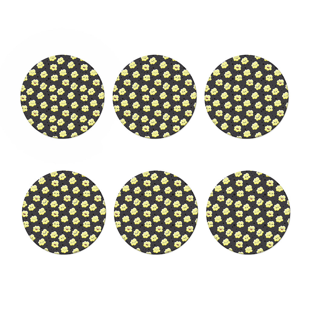 Cute Popcorn Pattern Print Coaster Set