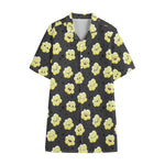 Cute Popcorn Pattern Print Cotton Hawaiian Shirt