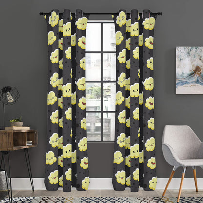 Cute Popcorn Pattern Print Curtain