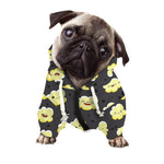 Cute Popcorn Pattern Print Dog Zip Up Hoodie