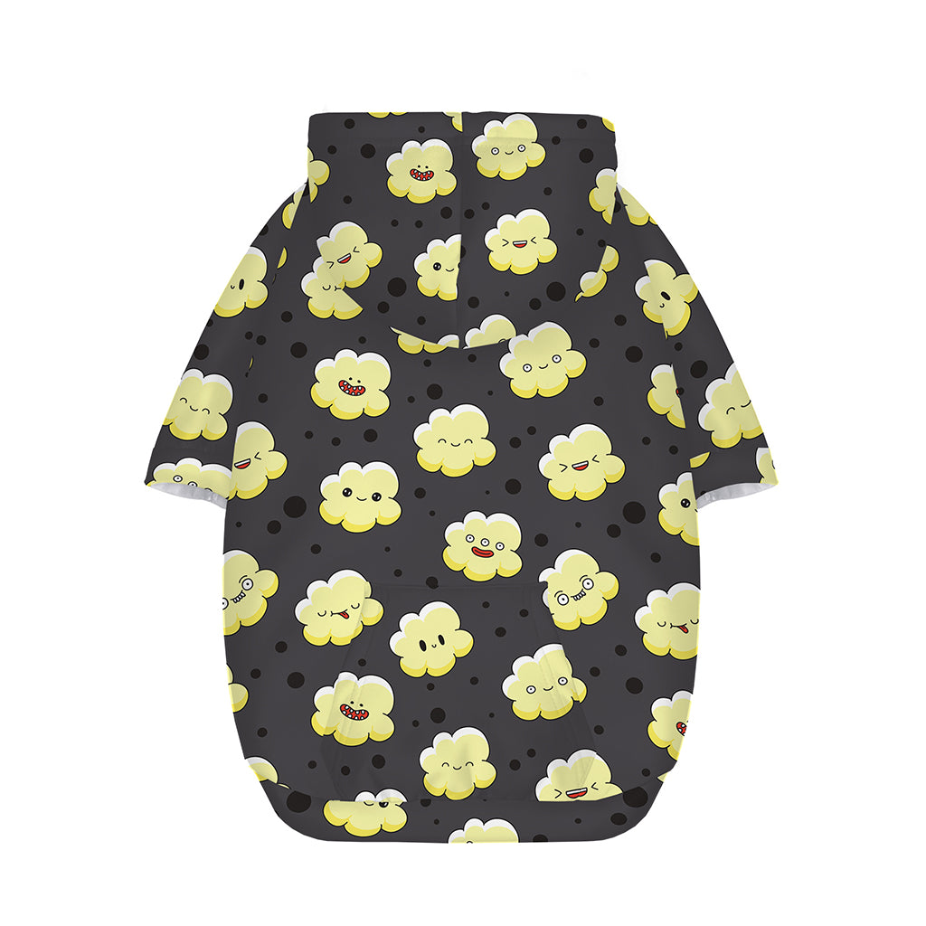 Cute Popcorn Pattern Print Dog Zip Up Hoodie