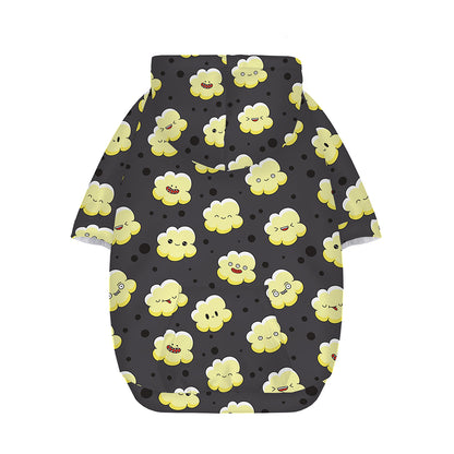 Cute Popcorn Pattern Print Dog Zip Up Hoodie