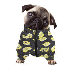 Cute Popcorn Pattern Print Dog Zip Up Jacket