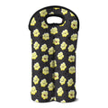 Cute Popcorn Pattern Print Double Neoprene Wine Tote