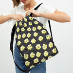 Cute Popcorn Pattern Print Drawstring Backpack