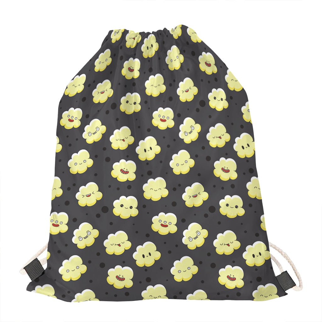 Cute Popcorn Pattern Print Drawstring Bag