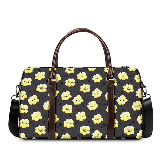 Cute Popcorn Pattern Print Duffle Bag