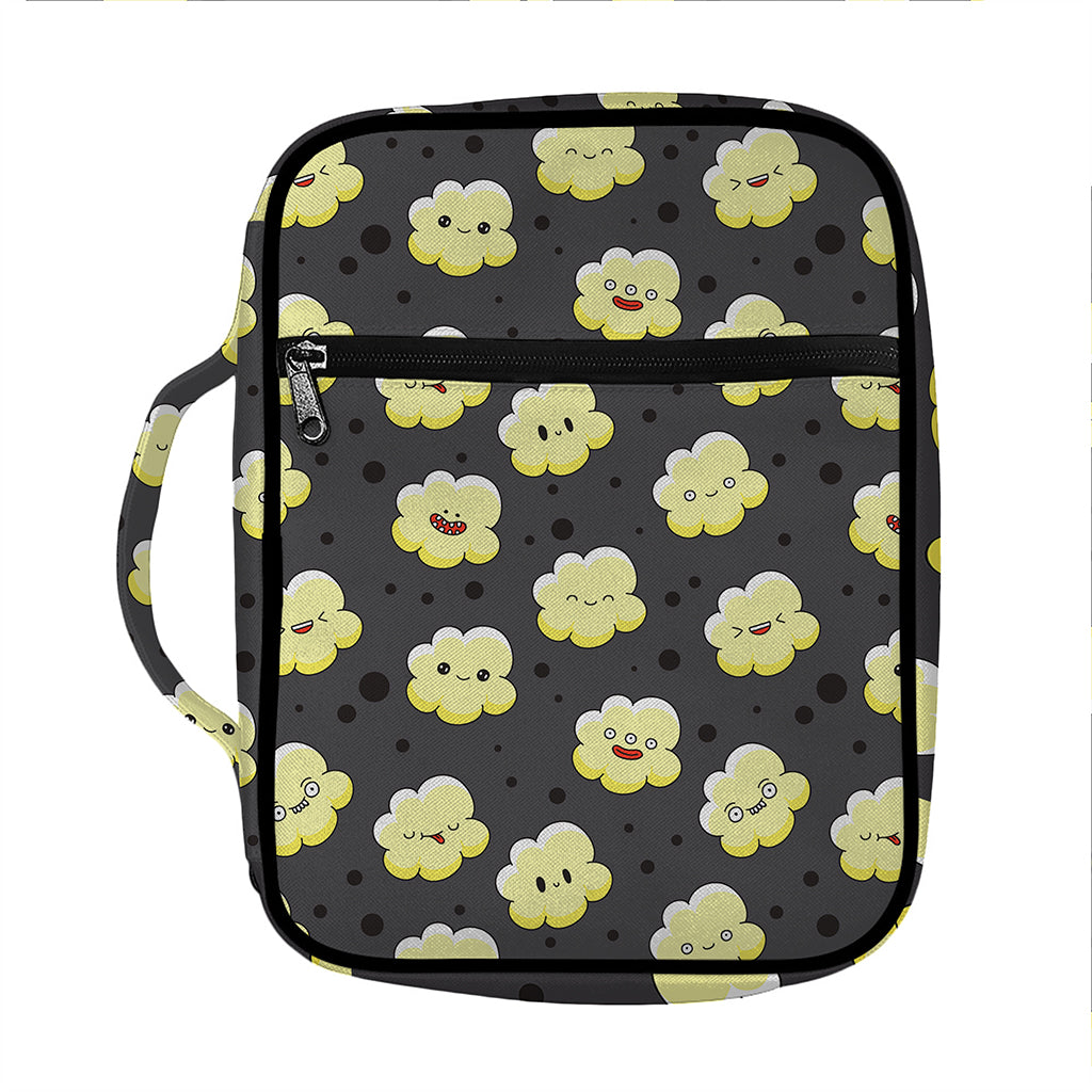 Cute Popcorn Pattern Print Front Pocket Bible Bag