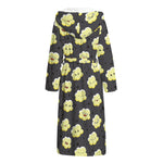 Cute Popcorn Pattern Print Hooded Bathrobe