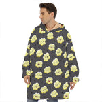 Cute Popcorn Pattern Print Hoodie Blanket