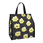 Cute Popcorn Pattern Print Insulated Lunch Tote