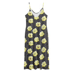 Cute Popcorn Pattern Print Jersey Midi Cami Dress