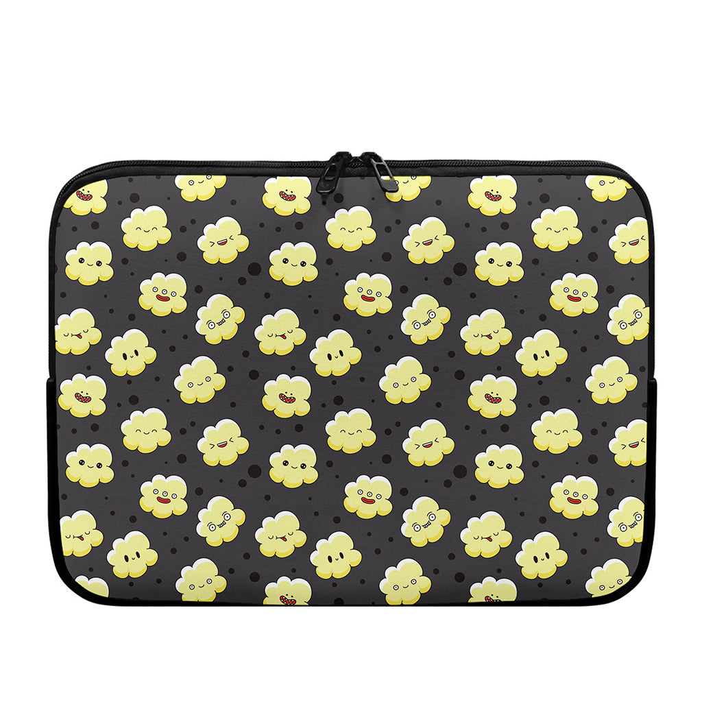 Cute Popcorn Pattern Print Laptop Sleeve