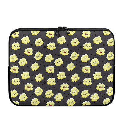 Cute Popcorn Pattern Print Laptop Sleeve