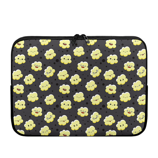 Cute Popcorn Pattern Print Laptop Sleeve