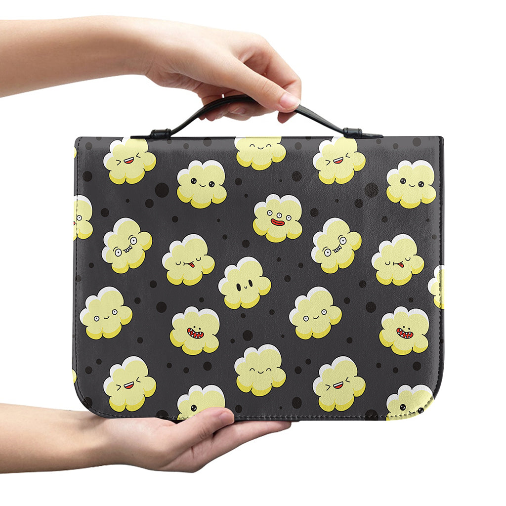 Cute Popcorn Pattern Print Leather Bible Cover
