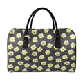 Cute Popcorn Pattern Print Leather Duffel Bag