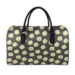 Cute Popcorn Pattern Print Leather Duffle Bag