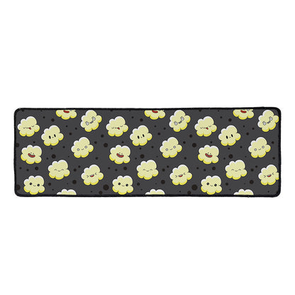 Cute Popcorn Pattern Print Long Kitchen Mat