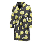 Cute Popcorn Pattern Print Men's Bathrobe