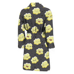 Cute Popcorn Pattern Print Men's Bathrobe
