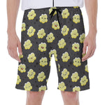 Cute Popcorn Pattern Print Men's Beach Shorts