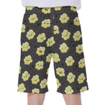 Cute Popcorn Pattern Print Men's Beach Shorts