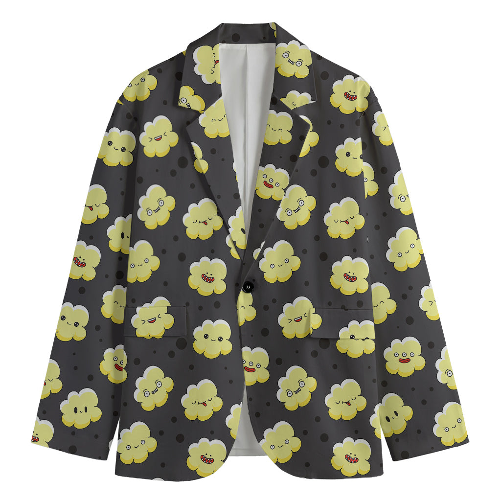 Cute Popcorn Pattern Print Men's Blazer
