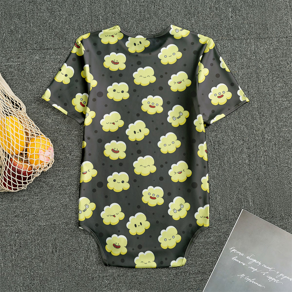 Cute Popcorn Pattern Print Men's Bodysuit