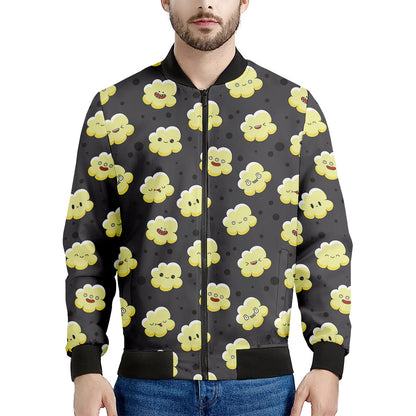 Cute Popcorn Pattern Print Men's Bomber Jacket