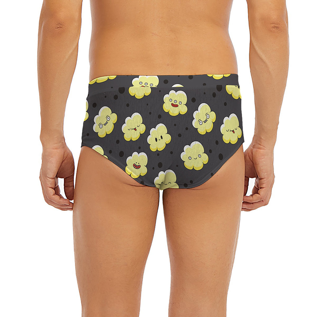 Cute Popcorn Pattern Print Men's Briefs