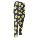 Cute Popcorn Pattern Print Men's Compression Pants