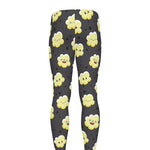 Cute Popcorn Pattern Print Men's leggings