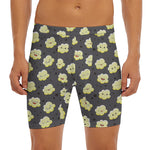 Cute Popcorn Pattern Print Men's Long Boxer Briefs