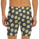 Cute Popcorn Pattern Print Men's Long Boxer Briefs