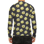 Cute Popcorn Pattern Print Men's Long Sleeve Rash Guard