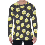 Cute Popcorn Pattern Print Men's Long Sleeve T-Shirt