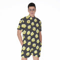 Cute Popcorn Pattern Print Men's Romper