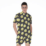 Cute Popcorn Pattern Print Men's Rompers