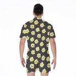 Cute Popcorn Pattern Print Men's Rompers