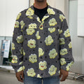 Cute Popcorn Pattern Print Men's Shirt Jacket