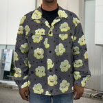 Cute Popcorn Pattern Print Men's Shirt Jacket