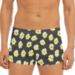 Cute Popcorn Pattern Print Men's Short Boxer Briefs
