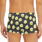 Cute Popcorn Pattern Print Men's Short Boxer Briefs
