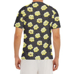 Cute Popcorn Pattern Print Men's Short Sleeve Rash Guard