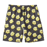 Cute Popcorn Pattern Print Men's Swim Trunks