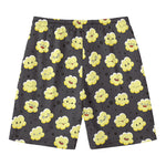 Cute Popcorn Pattern Print Men's Swim Trunks