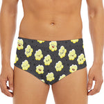 Cute Popcorn Pattern Print Men's Triangle Swim Briefs