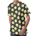 Cute Popcorn Pattern Print Men's Velvet T-Shirt